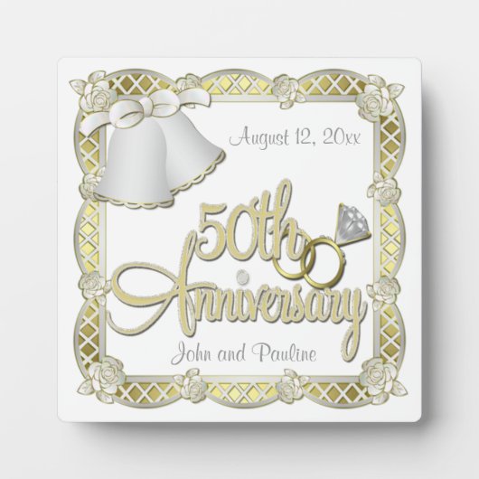 50e Jubileum Plaque Fotoplaat (Voorkant)