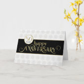 50e Jubileum - Prestigieuze Black Gold Kaart (Gele Bloem)