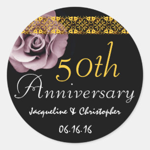 50e Jubileum ROZE ROZE Sticker