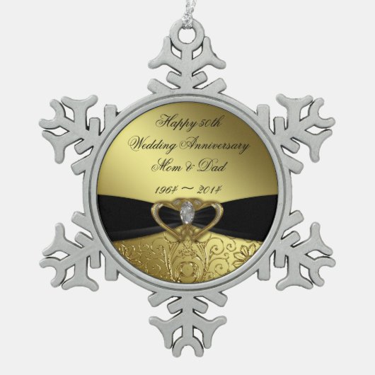 50e Jubileum Snowflake Ornament (Voorkant)