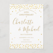 50e Jubileum Sparen het Manuscript van de Datum Go Aankondigingskaart (Voorkant)