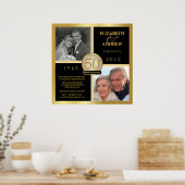 50e Jubileum Square Poster - 2 foto's (Keuken)