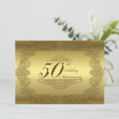 50e Jubileum Uitnodiging Kaart (Staand voorkant)