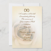 50e Jubileum uitnodiging Sepia roos (Achterkant)