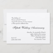 50e Jubileum Uitnodiging voor bruiloft Classy Dama (Achterkant)