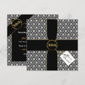 50e Jubileum-uitnodigingen voor bruiloft Kaart (Voorkant / Achterkant)