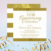 50e Jubileum Viering Gold Invitation Kaart