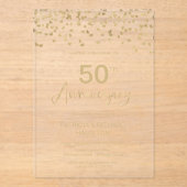 50e Jubileum voor bruiloft Acryl Uitnodigingen (Voorkant)