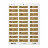 50e Jubileum voor bruiloft - Black en Gold Sparkle Etiket (Full Sheet)