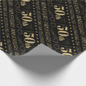 50e Jubileum voor bruiloft Cadeaupapier (Hoek)