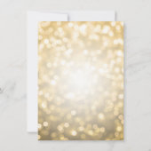 50e Jubileum voor bruiloft Gold Glitter Lights Kaart (Achterkant)