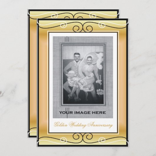 50e Jubileum voor bruiloft Kaart (Voorkant / Achterkant)