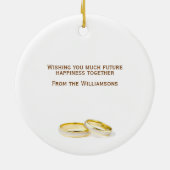 50e Jubileum voor bruiloft Keramisch Ornament (Achterkant)