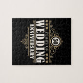 50e Jubileum voor bruiloft Legpuzzel (Horizontaal)