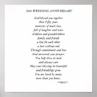 50e Jubileum voor bruiloft Poster