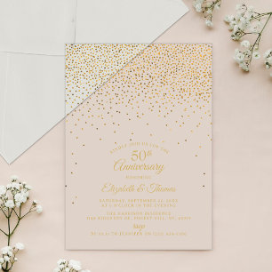 50e Jubileum voor het weddenschap met de Golden Acryl Uitnodigingen