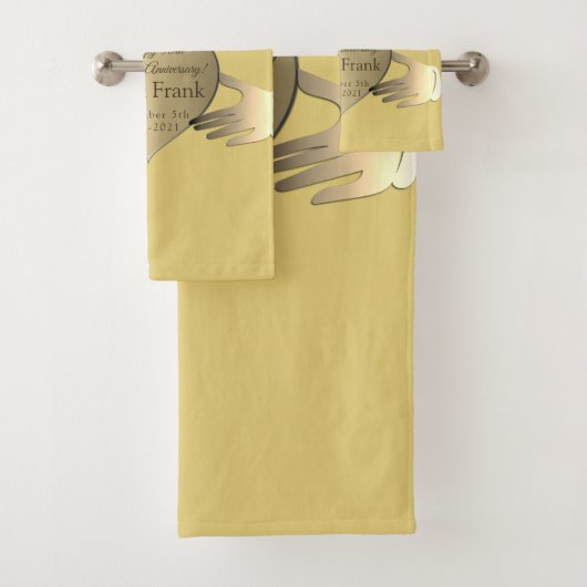 50e Jubileum voor weddenschappen Golden Claddaugh Bad Handdoek (Insitu)