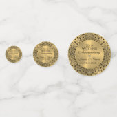 50e Jubileum zwart Mandala op goud Confetti (Achterkanten)