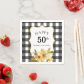 50e Jubileum, zwart-wit, geel Servet (Insitu)