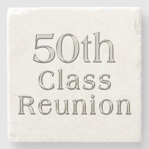 50e klas reunion Gift, marmer Onderzetters