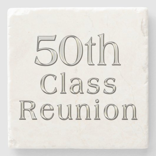 50e klas reunion Gift, marmer Onderzetters (Voorkant)