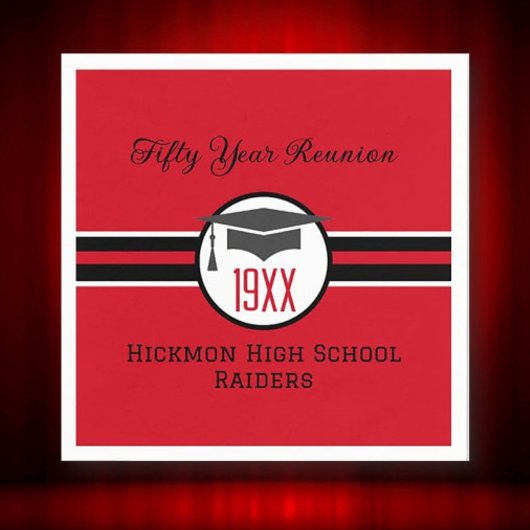 50e klasse Reünie party servetten