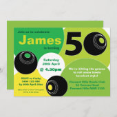 50e Lawn Bowls Barefoot Bowling Verjaardag Kaart (Voorkant / Achterkant)