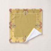 50e Mariage d'or Ochre Anniversaire Serviette de b (Gant de toilette)