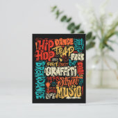 50e Muziek en Hiphop Graffiti Cassette  R Informatiekaartje (Staand voorkant)