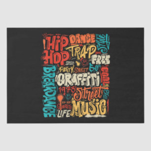 50e Muziek en Hiphop Graffiti Cassette R Tissuepapier