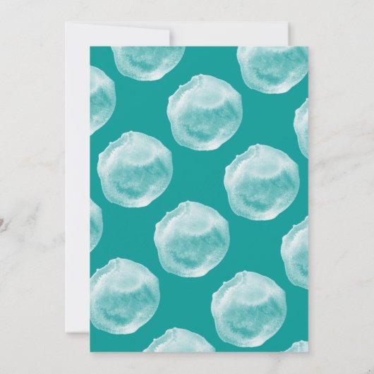 50e Ocean Blauwgroen Bubbles Verjaardagsfeest Uitn Kaart (Achterkant)