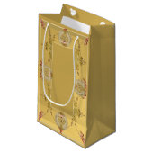 50e of 1e bruiloft Jubileum Gift Bag Klein Cadeauzakje (Voorkant Gekanteld)