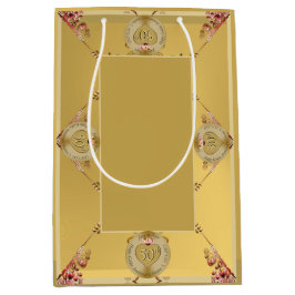 50e of 1e bruiloft Jubileum Gift Bag Medium Cadeauzakje