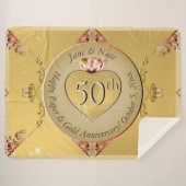 50e of 1e Gouden Jubileum Sherpa Blanket Sherpa Deken (Voorkant (horizontaal))