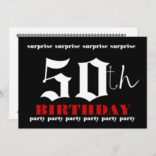 50e OPLEIDING Sjabloon voor uitnodiging op feestda (Voorkant / Achterkant)