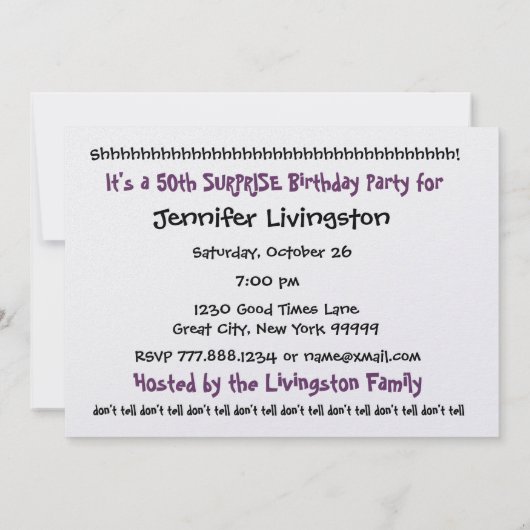 50e OPLEIDING Sjabloon voor uitnodiging op feestda (Achterkant)