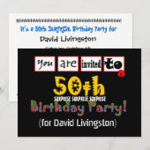 50e OPLEIDING Sjabloon voor uitnodiging op feestda (Voorkant / Achterkant)