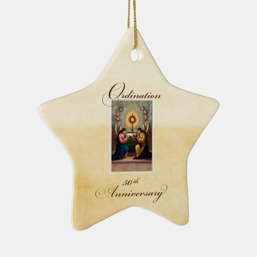 50e Ordination Jubileum Angels at Altar Keramisch Ornament (Rechts)
