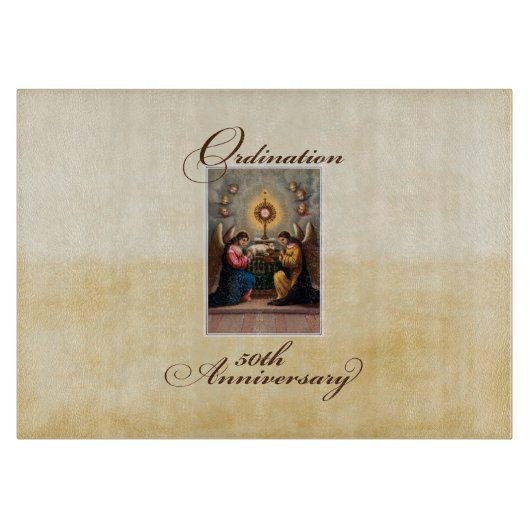 50e Ordination Jubileum Angels at Altar Snijplank (Voorkant)