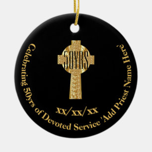 50e Ordination Jubileum Priest Golden Jubilee Keramisch Ornament