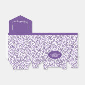 50e Partij Willekeurig Getal Patroon Paarse/Wit Bedankdoosjes (Uitgevouwen)