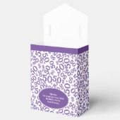 50e Partij Willekeurig Getal Patroon Paarse/Wit Bedankdoosjes (Geopend)