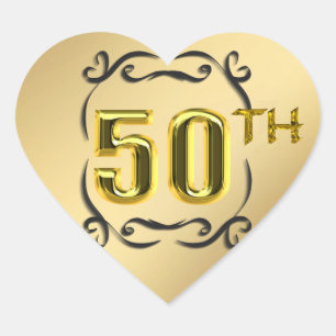 50e Phoques Et Stickers Coeur Or