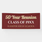 50e Reunion Fun! CUSTOM Reunion banner (Horizontaal)