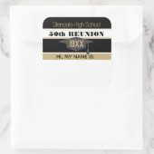 50e Réunion ! Sticker pour étiquette Nom de réunio (Sac)