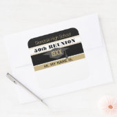 50e Réunion ! Sticker pour étiquette Nom de réunio (Enveloppe)