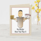 50e Snarky Poker Main Gambling Carte Anniversaire (Fleur jaune)