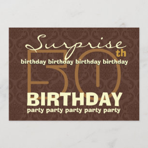 50e SOPRISE Birthday Chocolate and Gold W044A Kaart