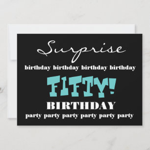 50e SURPRISE Invitation à la fête d'anniversaire A