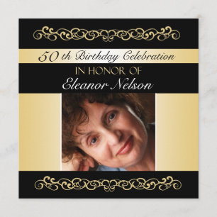 50e tot 59e verjaardag van de uitnodigingen van de